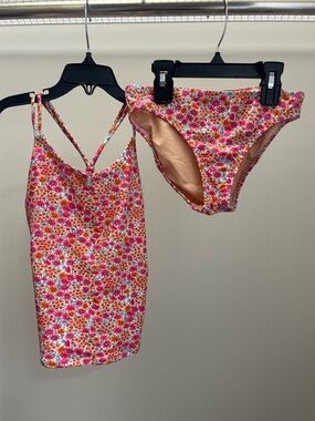 Crewcuts Pink Floral Tankini Set for Kids